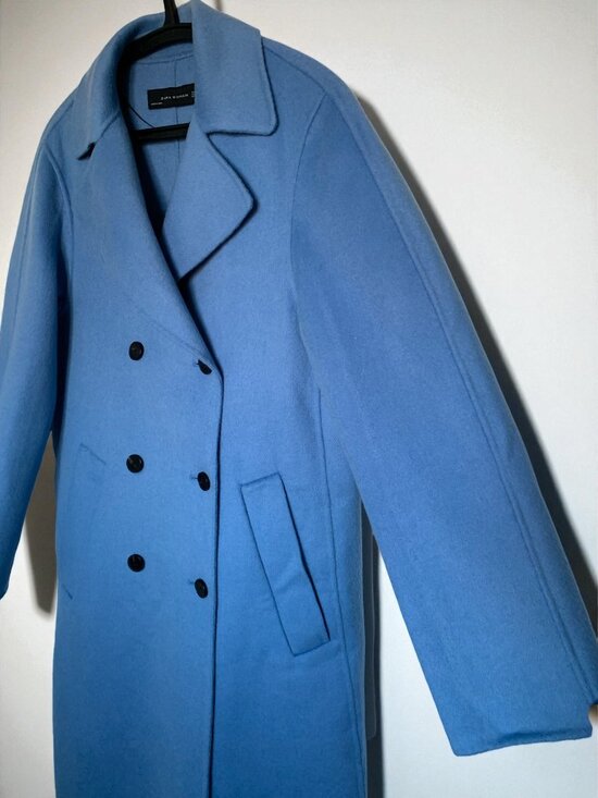 Zara Double Faced Wool Blend Double Breasted Coat, Brand new, Never Worn - Picture 1 of 9